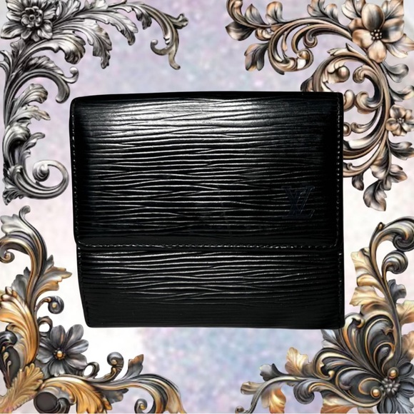 LOUIS VUITTON Black Epi Leather Snap Wallet - Picture 2 of 8
